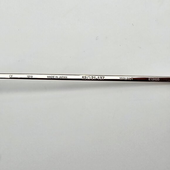 L.A. Eyeworks Walnut Cat Eye Sparkle Net Shiny Silver Eyeglasses Frame w/ Case - Picture 8 of 16